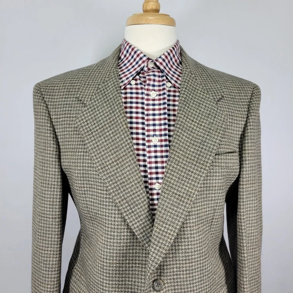 Hart Schaffner Marx Men's Tweed Sport Coat‎ Blazer Two Button Soft Tailored 40S